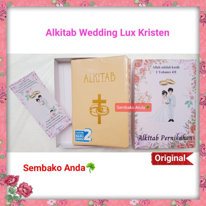 

Alkitab Wedding Lux Gold. Kristen Protestan. Boks. Box. Pernikahan. IM