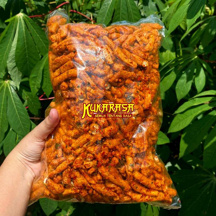 

Bastik 1Kg - Basreng Pedas Extra Daun Jeruk - Kukarasa Snack Cemilan