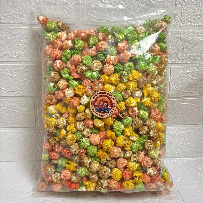 

CUCI GUDANG Twin POPCORN MIX Caramel Pandan Coklat Strawberry 500 gr - Snack Makanan Ringan - Food