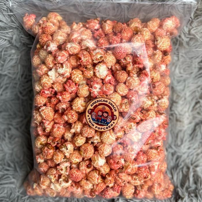 

PROMO popcorn STRAWBERRY - Twin popcorn - Neto 500gr Crispy- Makanan Ringan - Camilan Food - Manis