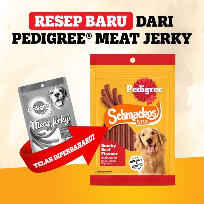 

NEW Pedigree Meat Jerky Stix 60gr Makanan Anjing Ringan UE802