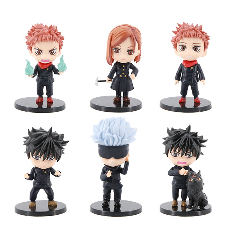 1pc ACTION FIGURE JUJUTSU KAISEN GOJO SATORU ITADORI YUJI SUKUNA PANDA NANAMI TOGE MINIATUR KOLEKSI