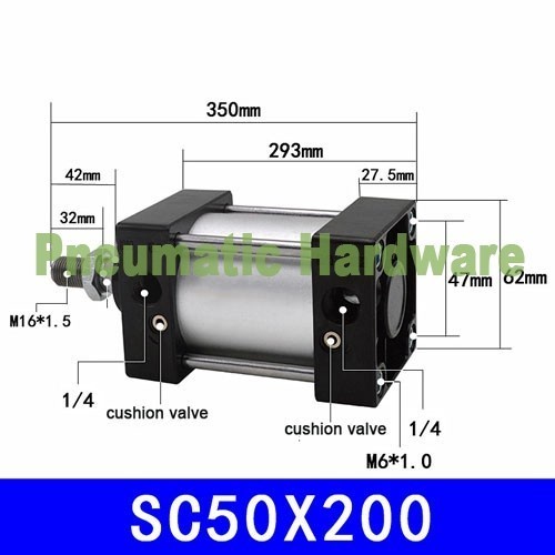 SC50X200 SC 50X200 SC50*200 SC50-200 SC 50-200 PNUEMATIC STANDARD CYLINDER KF62