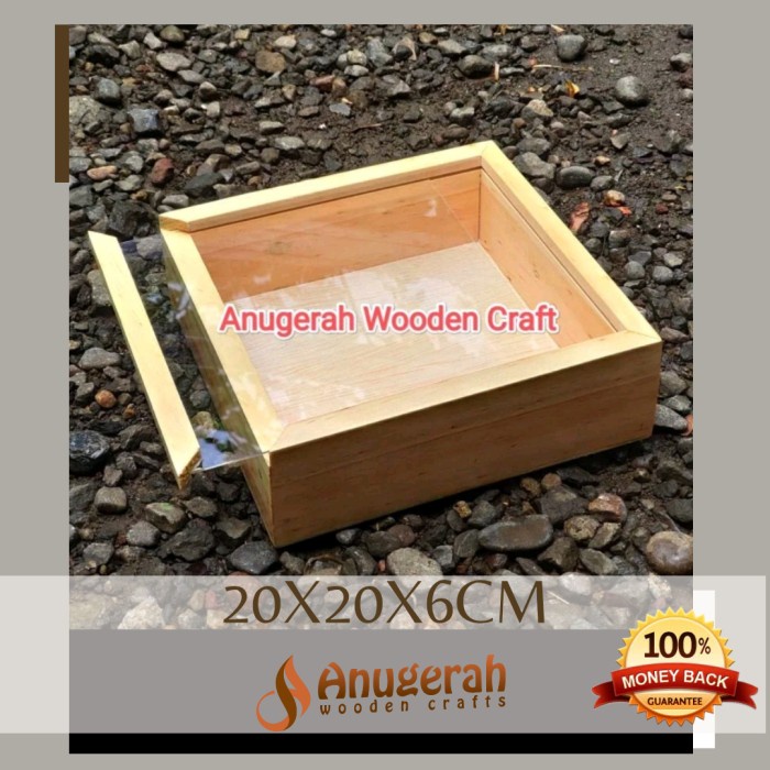 

party- Sliding Wooden Acrylic 20x20 Parcel Hampers Packaging Kotak Kayu Geser