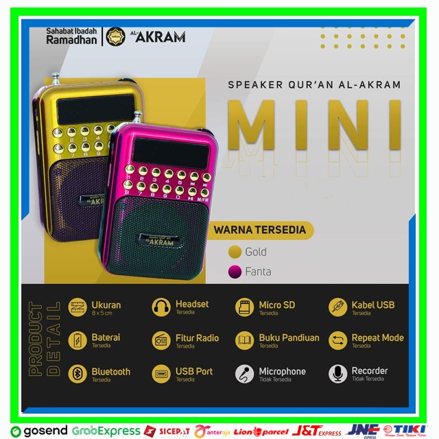 Indocapture - Speaker Murottal Murotal Alquran Quran Digital 30 Juz Al-Akram Mini