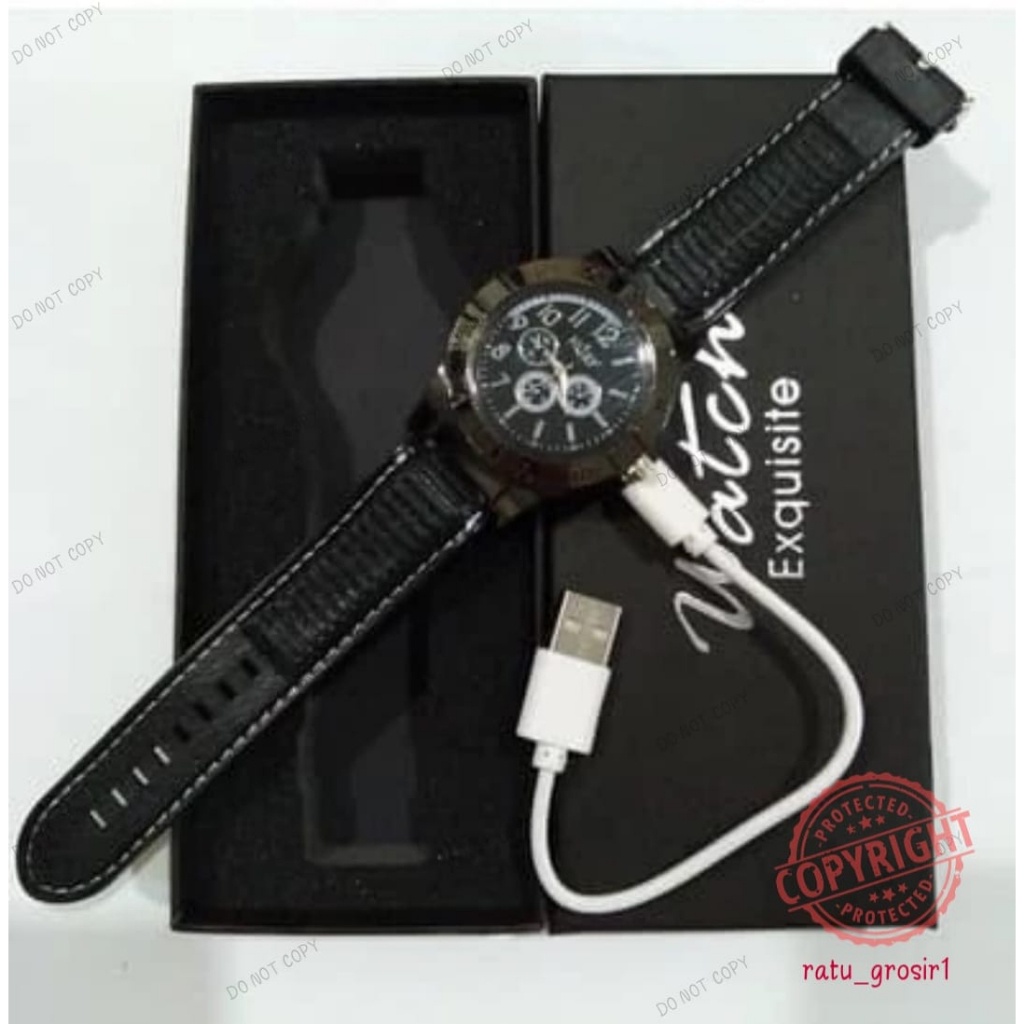 JAM TANGAN KOREK ELEKTRIK THE LIGHTER WATCH PREMIUM JAM KOREK ELEKTRIK