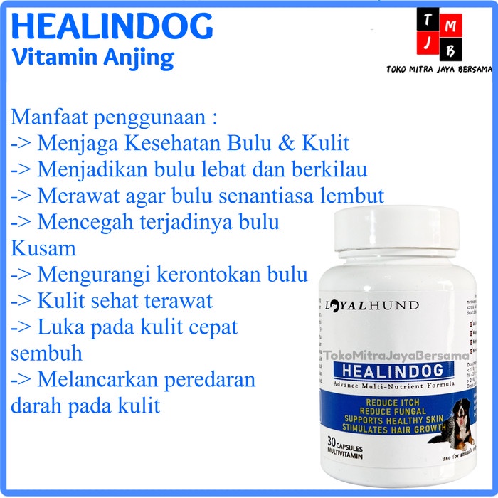 Healindog Mengatasi Bulu Kusam & Bulu Rontok Anjing Vitamin Anjing #Gratisongkir