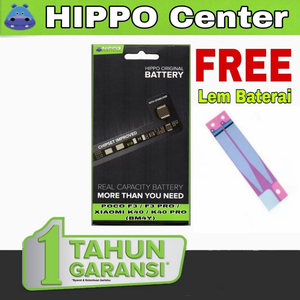 TerLengkapDong- Baterai Hippo Poco F3 / Poco F3 Pro / Xiaomi K40 / Xiaomi K40 Pro Battery BM4Y