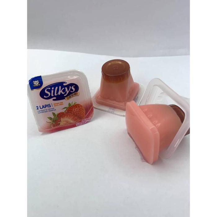 

Lezat- Silky Pudding Snack Puding 2 Lapis 40pcs Rasa Buah Buah an Dan Gula Aren Rasa Mangga