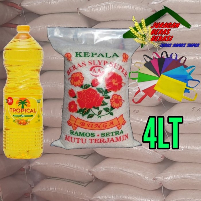 

Lezat- PAKET BERAS BUNGA 4L + MINYAK 1L