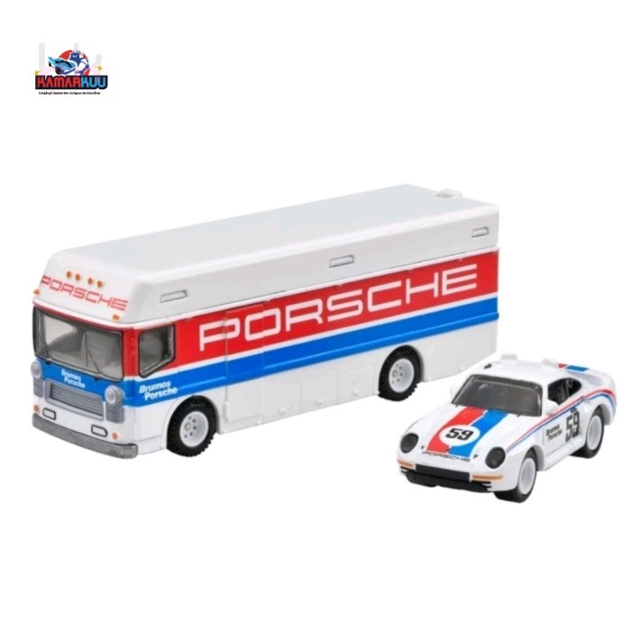 HOTWHEELS PREMIUM TEAM TRANSPORT POSRCHE 959 EURO HAULER