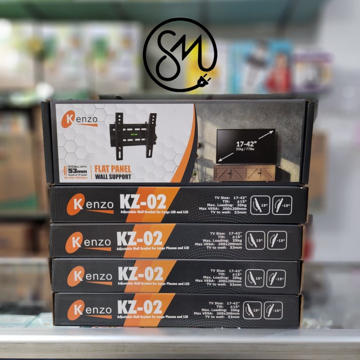 PREMIUM Bracket tv led lcd kenzo KZ-02 KZ02 17-43 inc