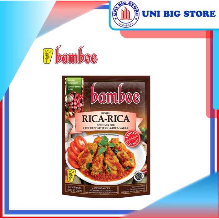 

RJ421 Bamboe Export Rica Rica 90 gr Bumbu Masak Instan TERBARU