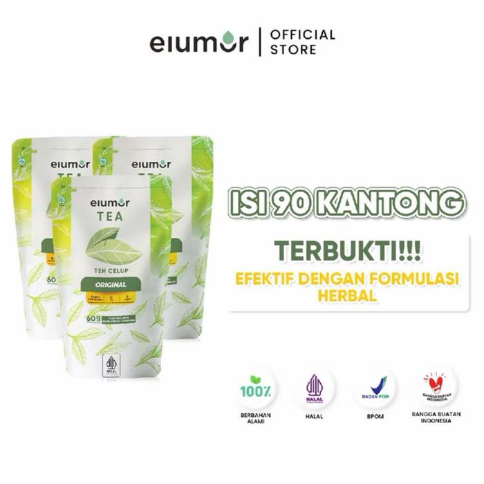 

3 Pcs Elumor Tea Original -Dengan Kandungan Daun Teh Hijau / Daun Kemuning / Minuman Bebas Gula