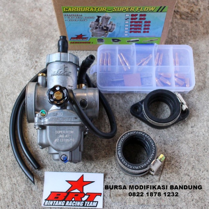 Super Flow Brt Karbu Sf Pe 28 30 Banyak Bonus Karburator Klx Ninja Kin