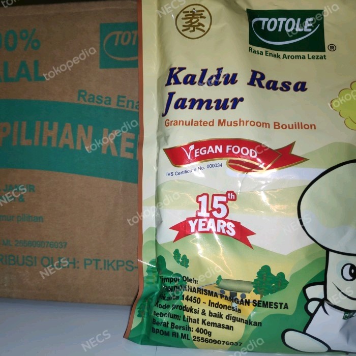 

Lezat- totole kaldu jamur 400 gram 1 karton