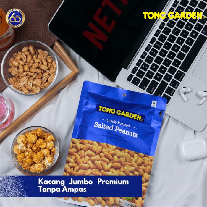 

Bundle 2 pcs Tong Garden Salted Peanuts 180 gr - Kacang Tanah Rasa Asi