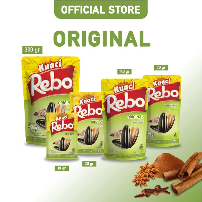 

Rebo Kuaci Bundling 4 PCS - Varian Rasa Original 70 Gram