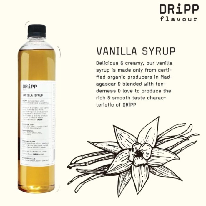 

Dripp Vanilla Syrup - Sirup Vanila 760ml
