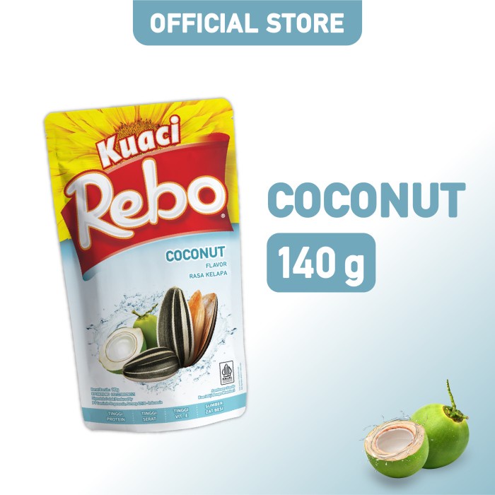 

Rebo Kuaci Bundling 3 PCS 140 Gram - Rasa Coconut, Original & Milk