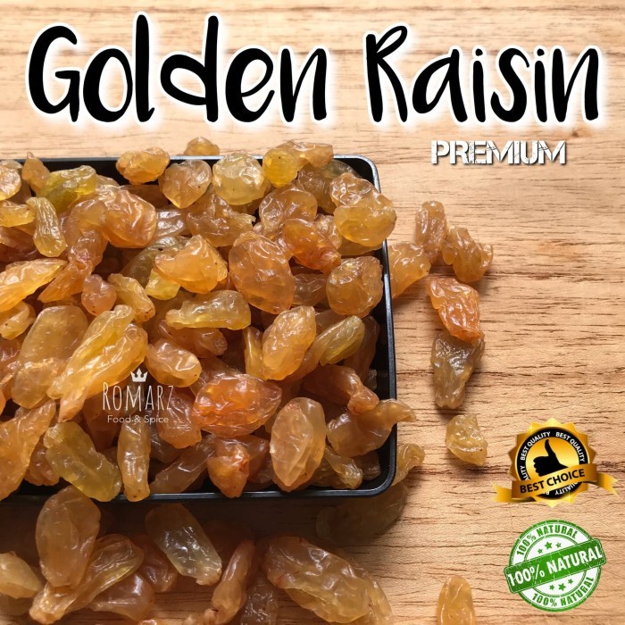

(GoodSeller) GOLDEN RAISIN PREMIUM 500gr / KISMIS KUNING / KISMIS GOLDEN
