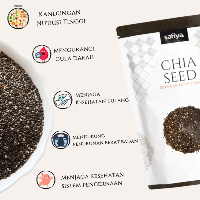 

(GoodSeller) Chia Seed 500 gr Organic Mexico Original Premium