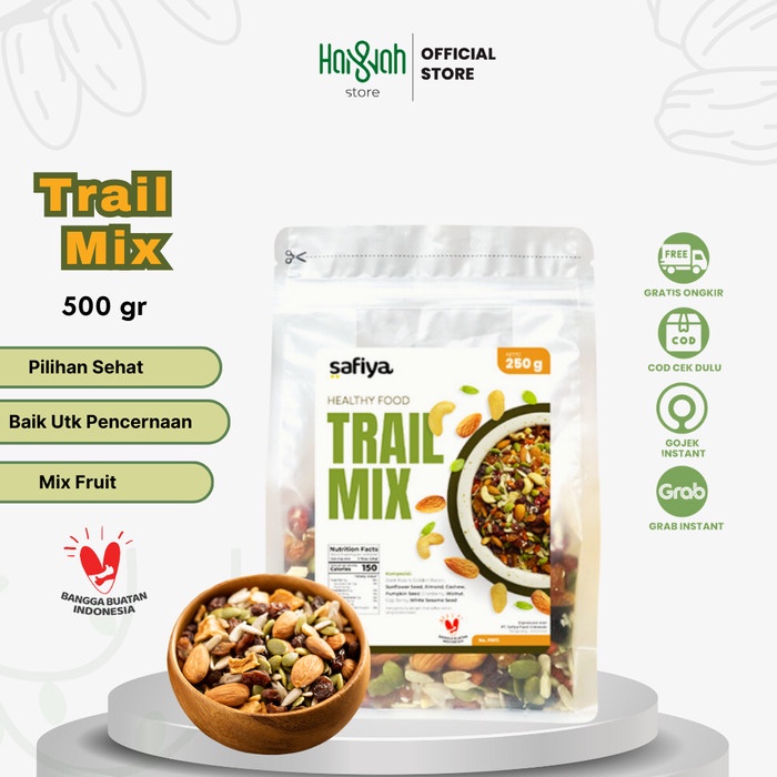

Trail Mix 500 gr Safiya - Superfood Roasted Mix Dried Fruit Premium