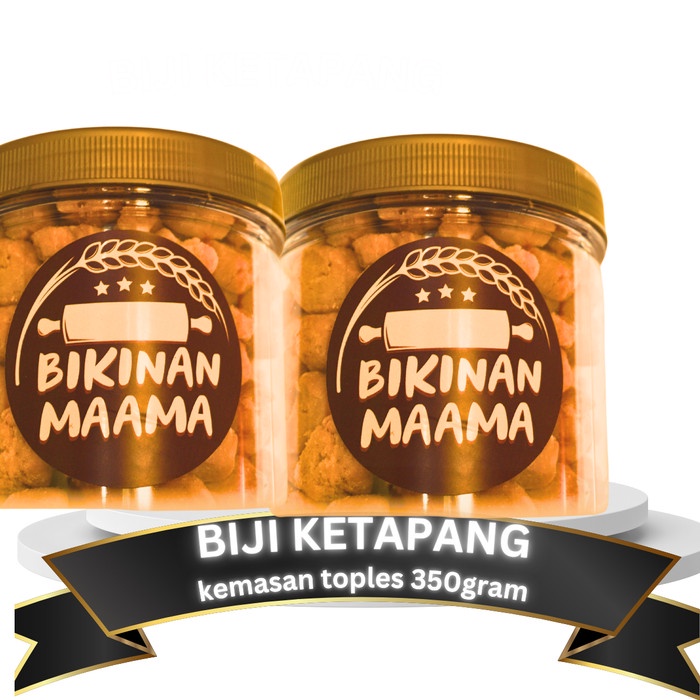 

Kuliner tradisional camilan Biji ketapang kemasan toples 350 gram
