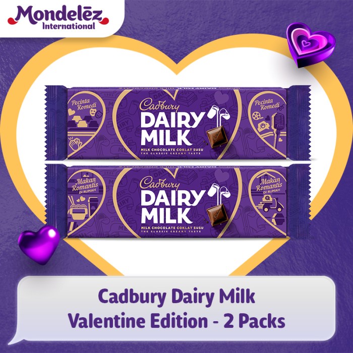 

Cadbury Coklat Dairy Milk 62g - 2 Pack - Snack chocolate