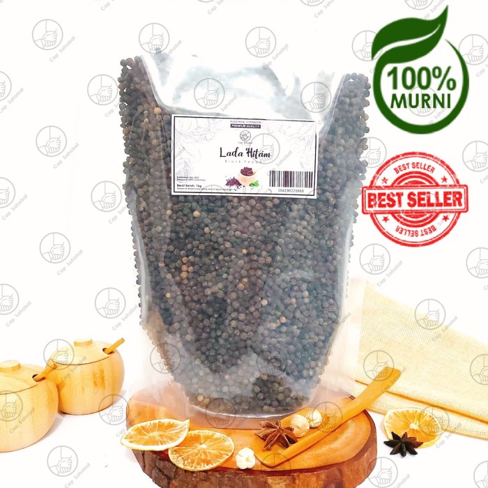 

1Kg Biji Lada Hitam Utuh / Whole Black Pepper / Rempah / JSR 100%