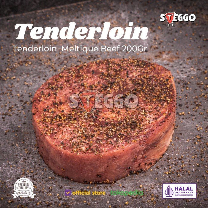 

Lezat- Tenderloin Beef Steak Premium 200Gr STEGGO (100% Halal Dan Nikmat)