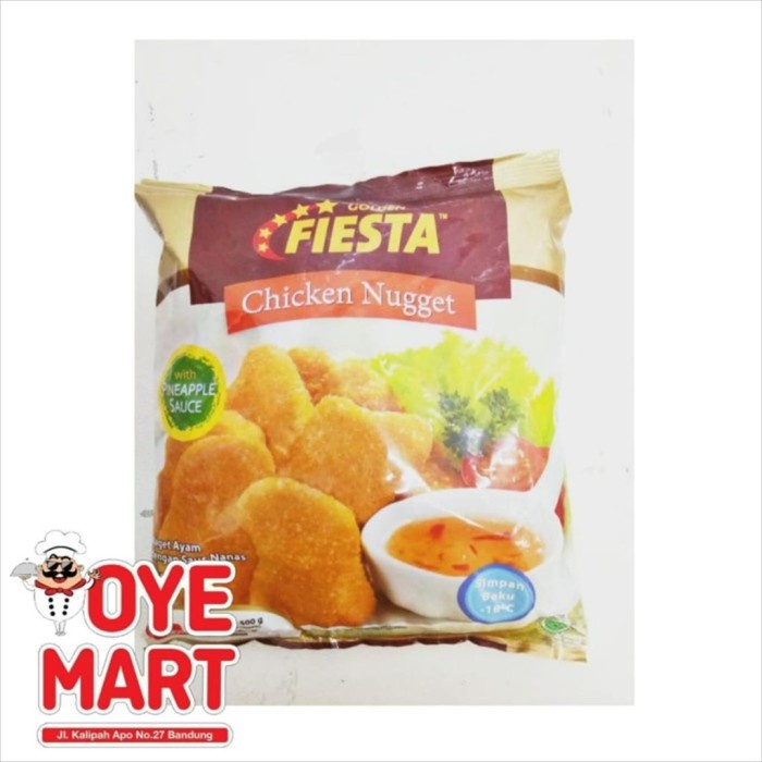 

Lezat- GOLDEN FIESTA CHICKEN NUGGET WITH PINEAPPLE SAUCE 500GR NAGET AYAM
