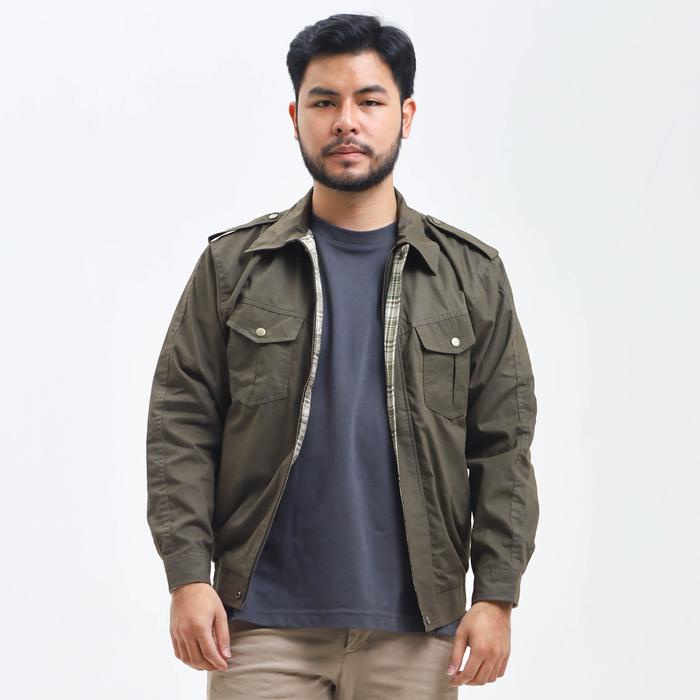 Nookly - Work Jacket Chester Olive Shacket Jaket Pria