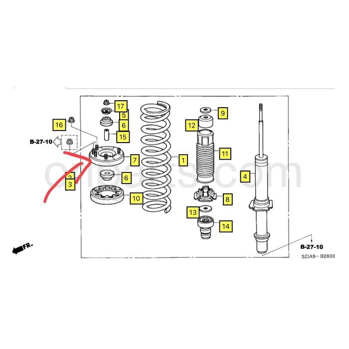 Paling Baik Support Shock Breaker Depan Honda Accord Cm5 2003-2007