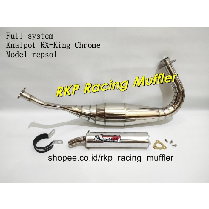 Knalpot RX-King RX King kolong kenalpot ABRT20 ABRT 20 repsol chrome