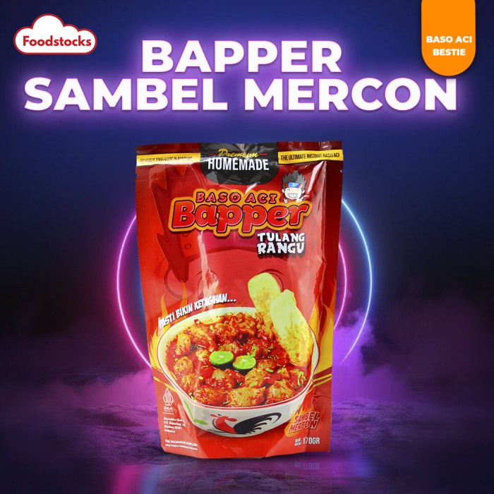 

Baso Aci Bapper Tulang Rangu Sambel Mercon Asli Bandung 220Gr