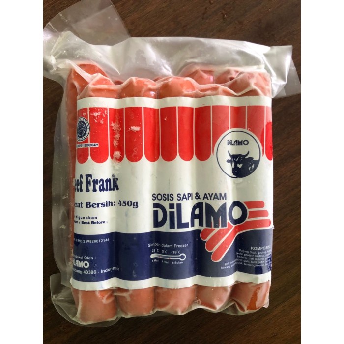 

Lezat- DILAMO BEEF FRANKFURTER 450 GR DAGING SOSIS SAPI