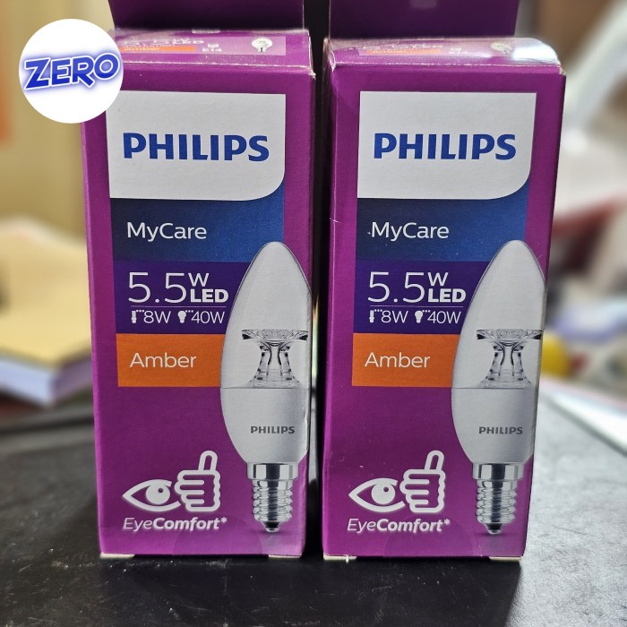 LAMPU CANDLE LED E14 PHILIPS KUNING LAMPU JANTUNG LED PHILIPS E14