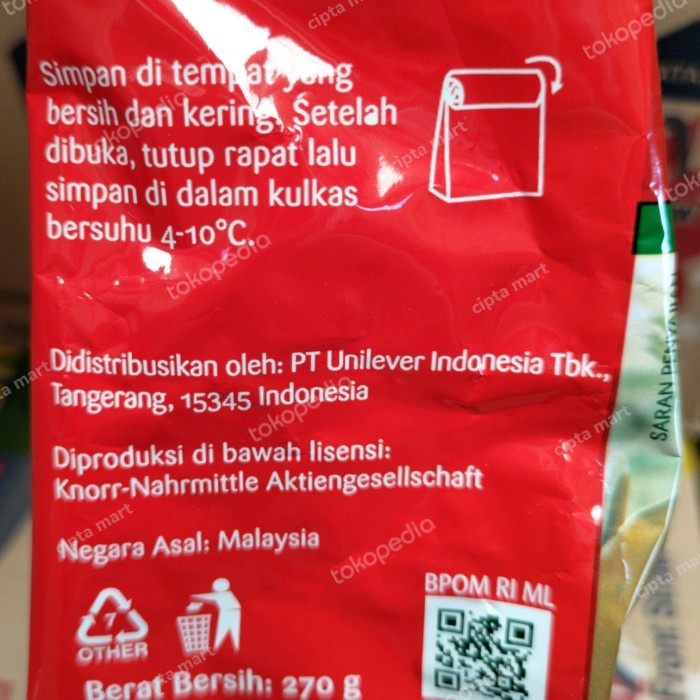 KNORR GOLDEN SALTED EGG POWDER / BUBUK SAUS TELUR ASIN 270GR