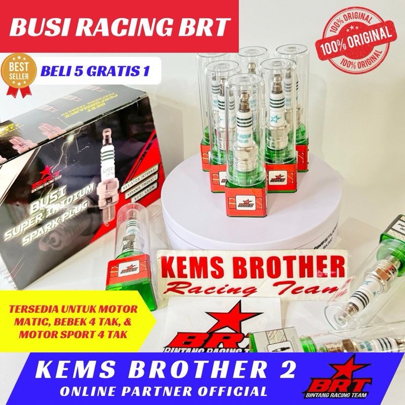 BUSI RACING - Busi BRT Super Iridium Beat Scoopy Vario Nmax Aerox Mio M3 PCX BUSI RACING BRT SUPER