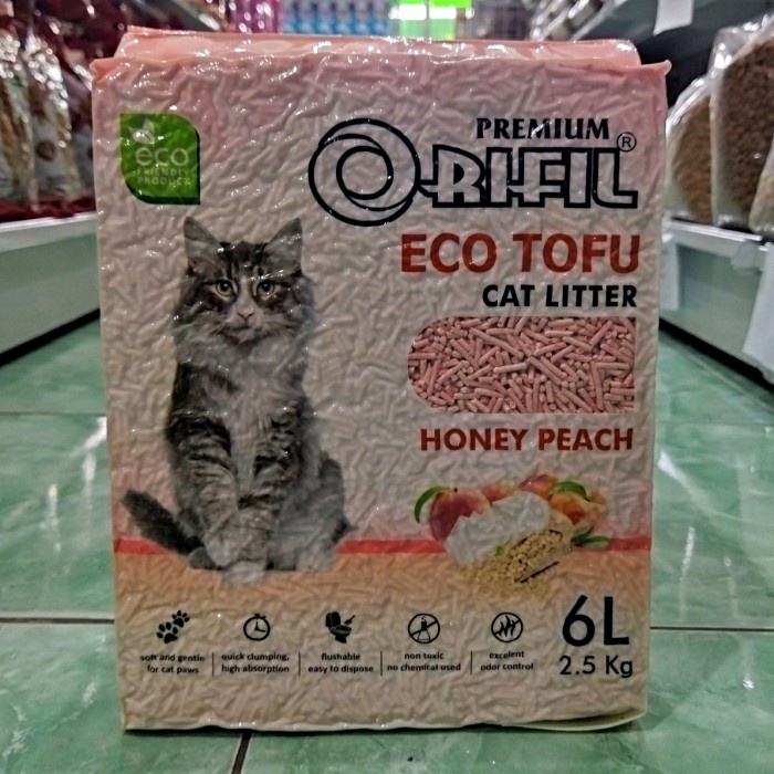 Pet- Orifil eco tofu cat litter all varian 6liter / pasir kucing tofu
