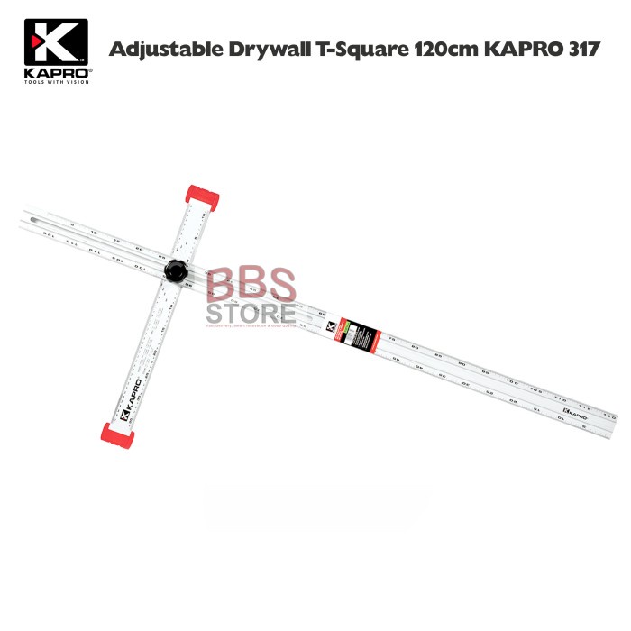 

TERLARIS Penggaris Adjustable Drywall T-Square 120cm KAPRO 317