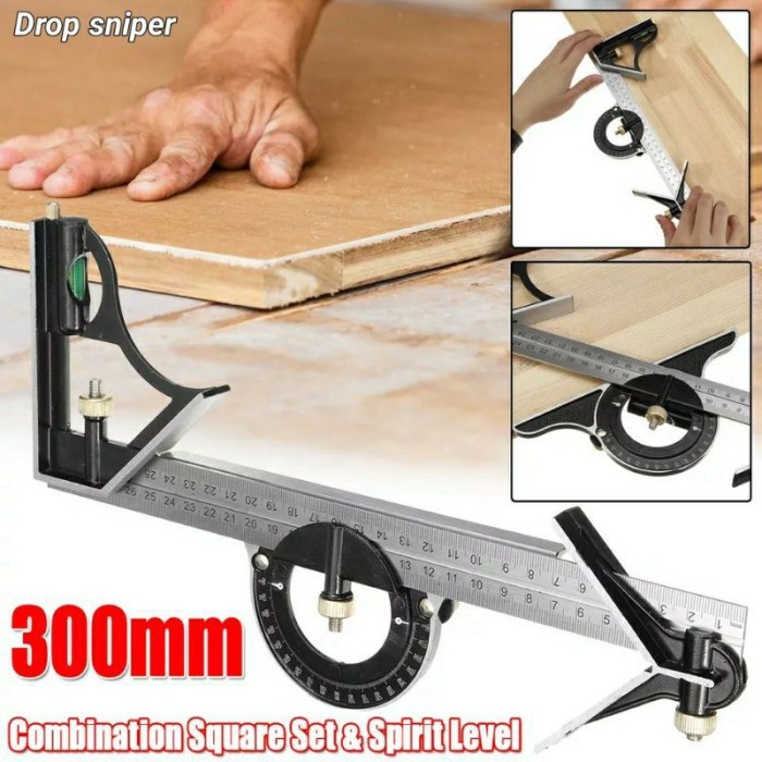 

TERLARIS Penggaris Sudut Siku Multifungsi Adjustable Angle Finder 3 in 1 - 30cm