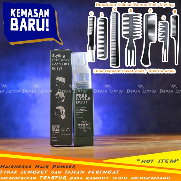 Terlaris HAIRPRO Hair Powder 2in1 kemasan terbaru Hairnerds Professional Freestyle Dust Styling