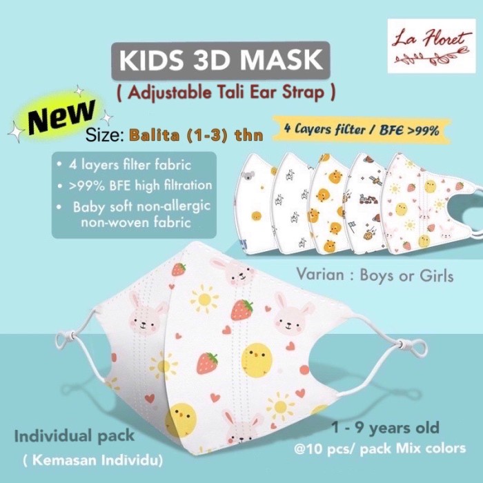 1Pc Face Mask Masker Bayi Masker Duckbill Bayi Duckbill Anak Masker