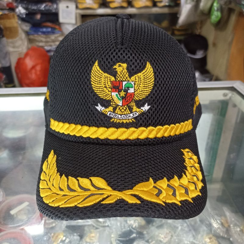 JaminanBaru- Topi GARUDA BPD PERANGKAT DESA SEKDES KAUR KASI KADUS STAFF DESA + Bordir Nama