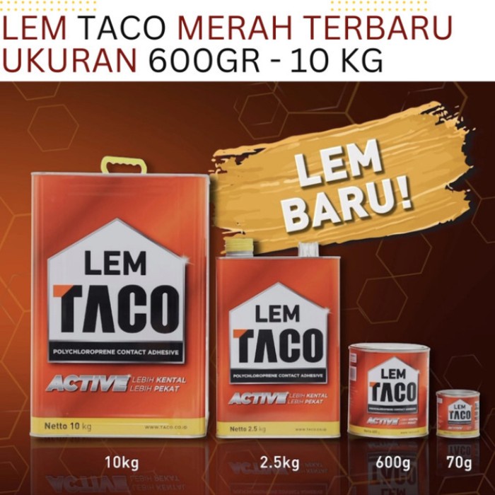 Kualitas Terjamin Taco Lem Kuning Active / Lem Kuning Serbaguna / Lem Kuning Taco