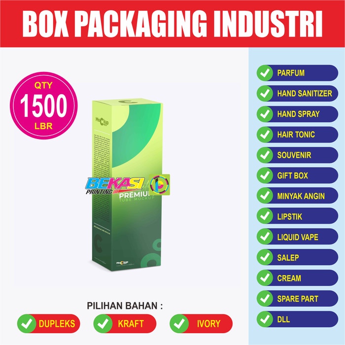 

2.5x2.5x7.5 cm 1.5K Custom Box Packaging Botol Pipet 10 ML