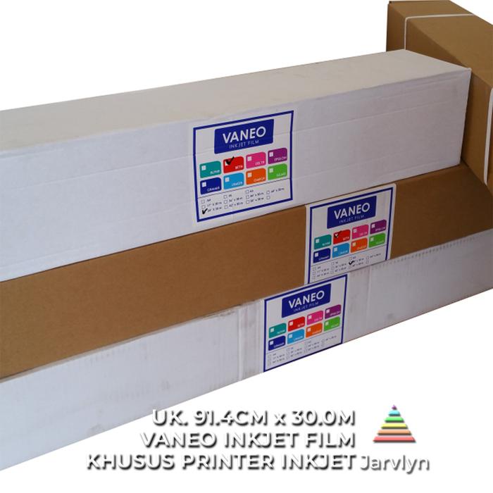 

JARVLYN - VANEO INKJET FILM ROLL KHUSUS PRINTER TINTA SEMUA MERK BENING TRANSPARAN TAJAM PEKAT