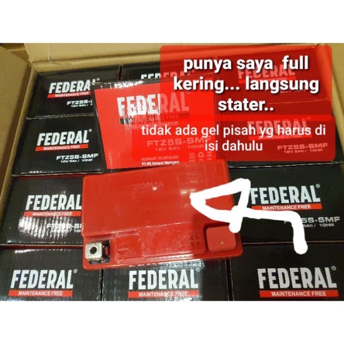 Aki Kering Federal Gtz5S Aki Kering Gs Beat/Aki Kering Honda Vario